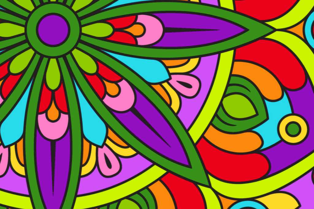 stress relief easy pattern coloring book page