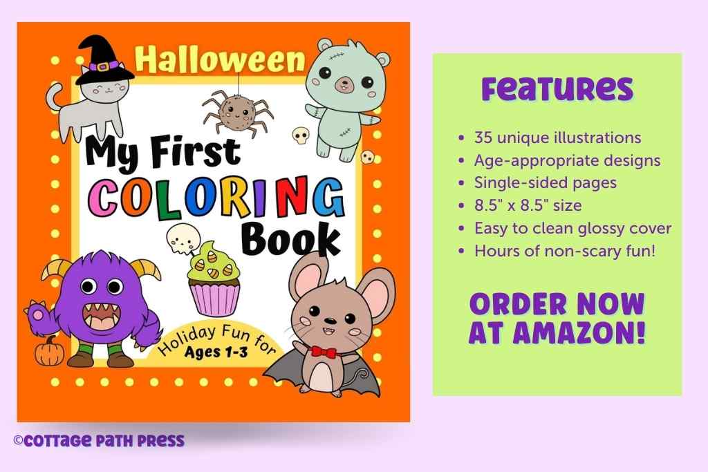 halloween toddler coloring book by cottage path press