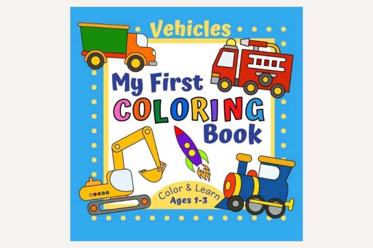 Vehicles Coloring Book For Toddlers